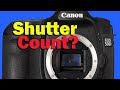 How to find shutter count canon dslr camera