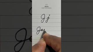 How to write "J/j" in cursive/calligraphy | #handwriting #calligraphy #calligrphylearning #cursive