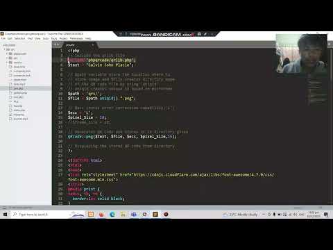 Generating Qrcode and ID card in Php using Phpqrcode library