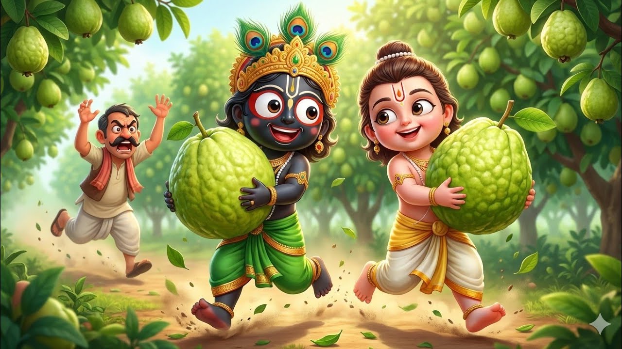 बाल जगन्नाथ और बलराम की अमरुद चोरी 😄 | माली रह गया हैरान | आख़िर भगवान जगन्नाथ ने चोरी क्यों की?