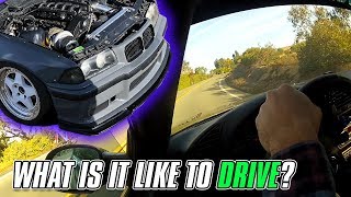 POV DRIVING THE TURBO BMW E36 M3!