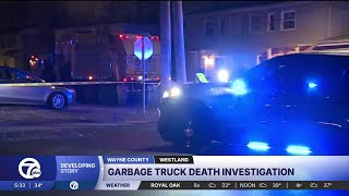 Person killed after being hit by garbage truck in Westland, police investigating