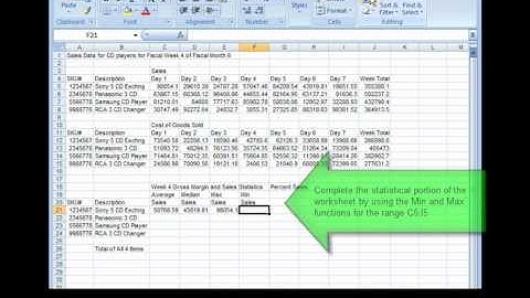 CGS2100 Excel: Assignment Sales Data