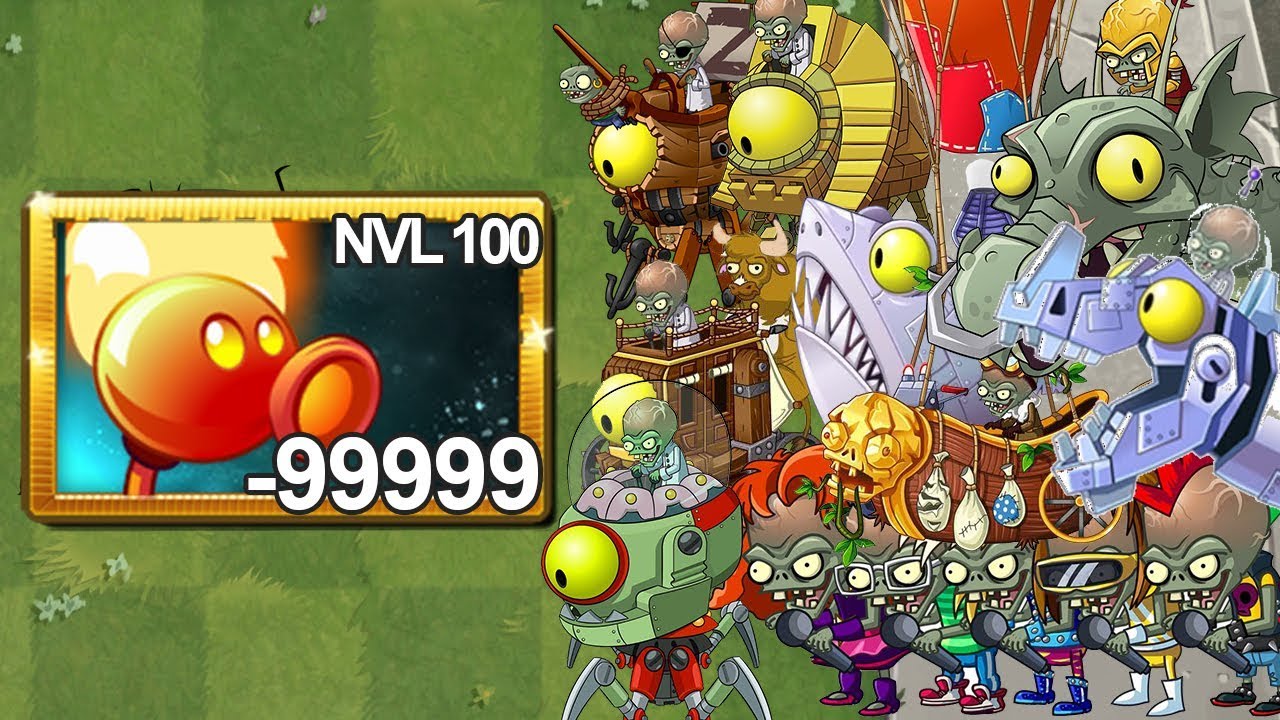 Plants Vs Zombies 2 Lanzaguisantes de Fuego Nivel 100 Vs Todos Los ...