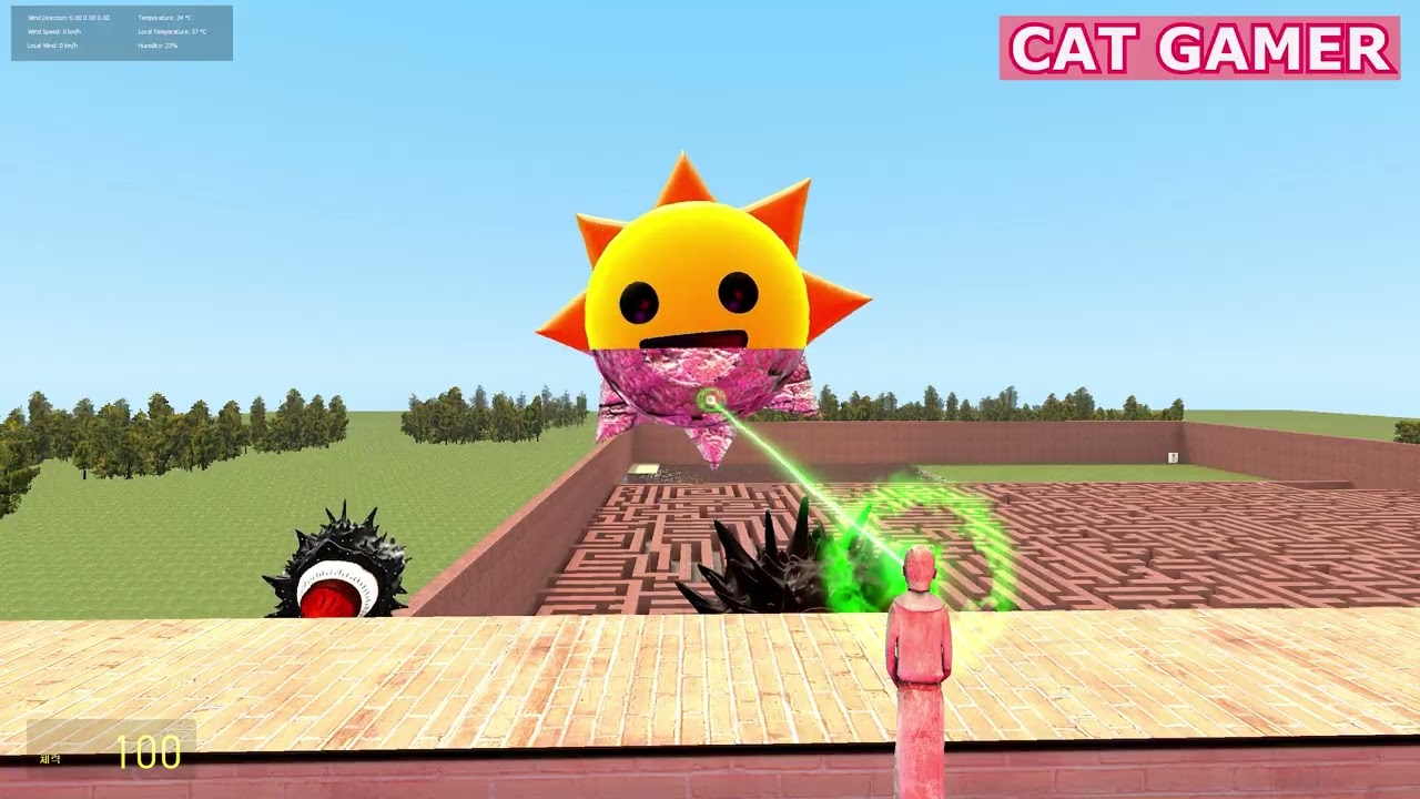 Convert it into stone!🪨🪄MR.TREE VS MR.SUN & Big Horror☠️ in the maze garrymods🎶#sprunki