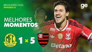 MIRASSOL 1 X 5 FLAMENGO | MELHORES MOMENTOS | 23ª RODADA | BRASILEIRÃO 2026 | ge.globo