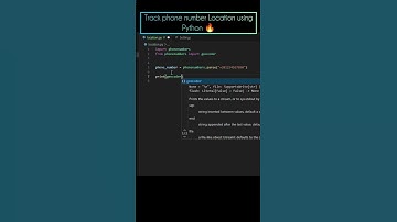 Track Phone Number Location Using Python 😍#pythontricks #codingtips #programming #shorts