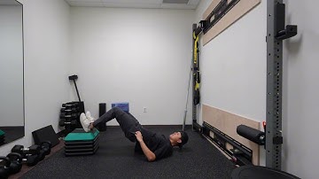 Double Leg Hamstring Bridge w Yoga Block Squeeze