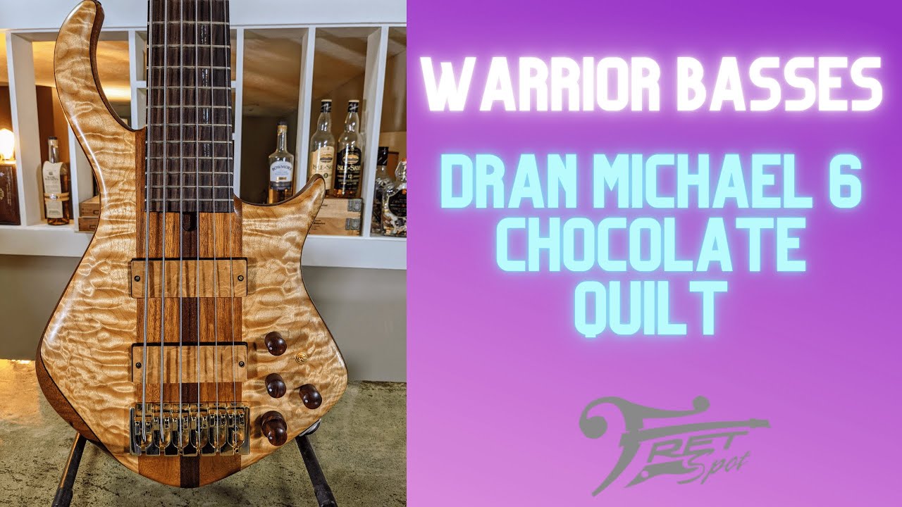 Warrior Dran Michael NT 6-String Bass: Sculptured Top DM Chocolate Quilt