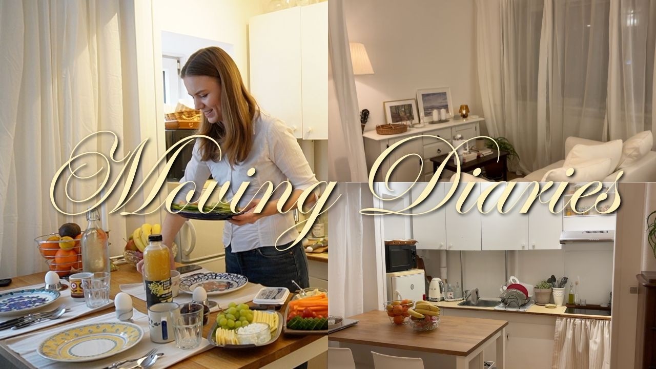 moving diaries | copenhagen studio: getting settled, decorating, thrift haul & big announcement 💍