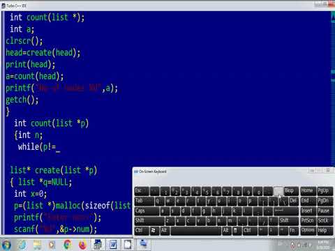 Function to count number of nodes from a linklist in C