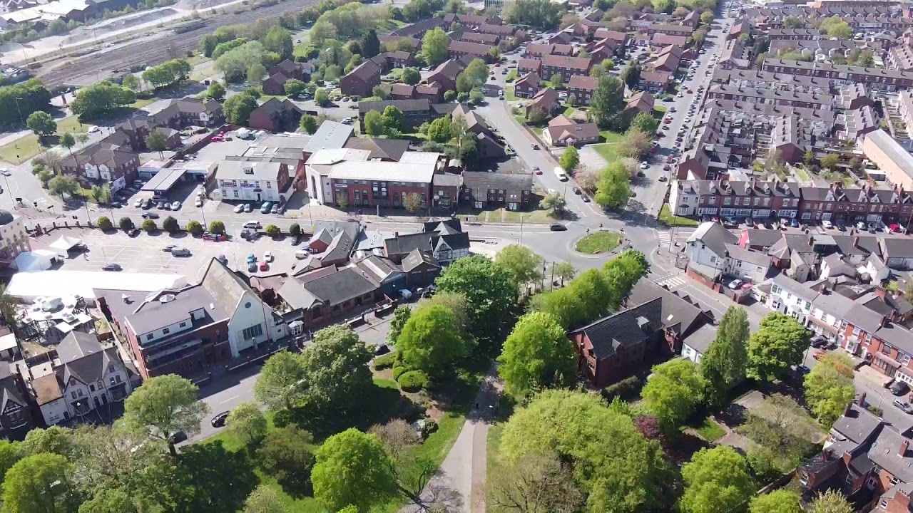 Small heath park birmingham beautiful aerial view
