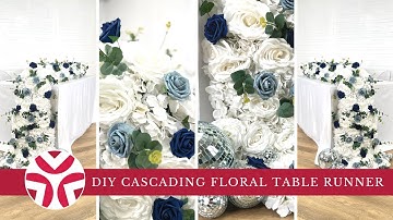 DIY Cascading Floral Table Runner I Tablescape Idea