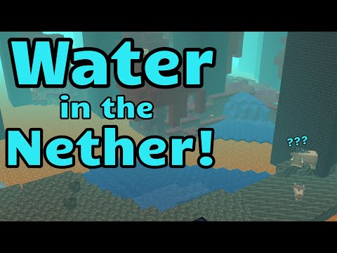Water in the Nether (Minecraft Java 1.17 Snapshot)