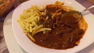 First Time Trying Boiled Beef In Sombor Serbia