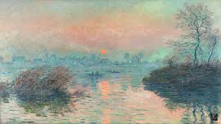 Sunset on the Seine at Lavacourt Winter Effect