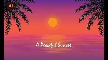 Vector Illustration Tutorial for Beginners | Sunset Vector Illustration Tutorial Step by Step