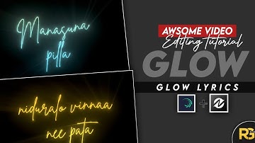 How To Edit Glow lyrics In Node Video & Alight Motion || Neon Lyrics Video Editing Tutorial Telugu ⚡