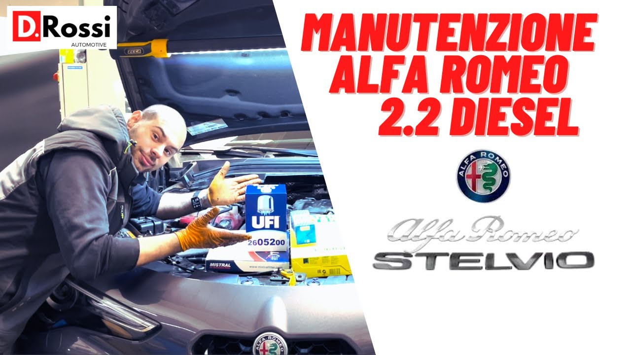 MANUTENZIONE TAGLIANDO COMPLETO ALFA ROMEO STELVIO DIESEL 2.2 E COME ARRETRARE FRENI POSTERIORI !