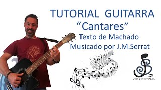 🎸Cantares (J.M.Serrat) GUITARRA🤩 - Como tocar, tutorial guitarra, acordes, letra, Pdf y tablatura.