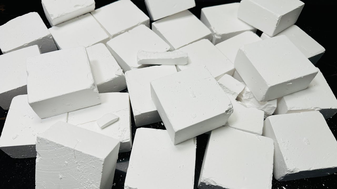 Soft Fresh Plain Gym Chalk ASMR Crush | Oddly Satisfying ASMR Gym Chalk