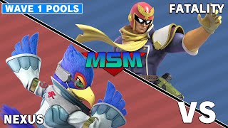Offline MSM 240 - Fatality (Captain Falcon) VS Nexus (Falco) Wave 1 Pools