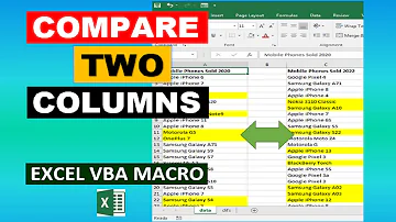 Compare Two Columns Excel VBA Macro