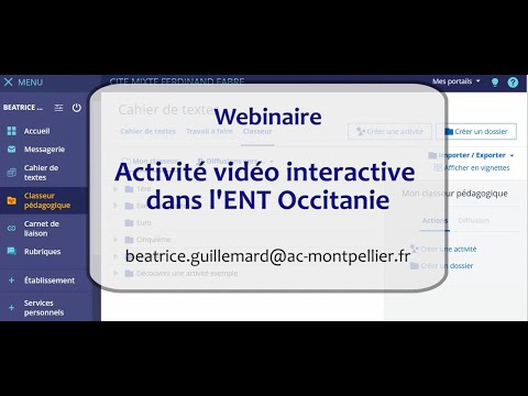 Webinaire : l'exerciseur video de l'ENT occitanie