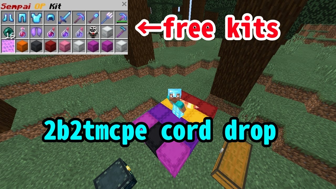[minecraftpe] cord drop in 2b2tmcpe.org | free kits #2b2tpe #2b2tmcpe # ...