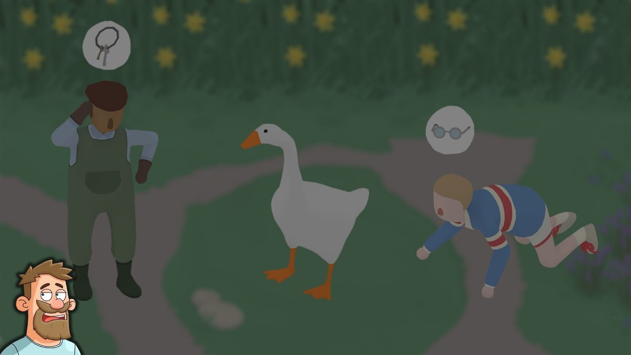 Сын играет в Untitled Goose Game 2 часть