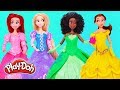 DIY 👗 DRESSES for your 👸🏼 DISNEY PRINCESSES with PLAY DOH! Toy Transformations