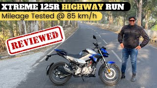 2024 Hero Xtreme 125R Highway Run || Review & Mileage || 150km @ 85km/h || Sporty 125cc Motorcycle