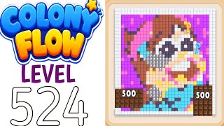 Colony flow level 524 walkthrough solution 