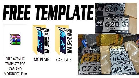 FREE Template For Car And Mc Plate