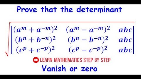 Determinant | Unique Determinant without expansion | vanish-able determinants | Urdu/Hindi