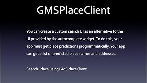 Google places autocomplete - ios