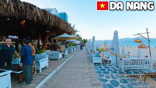 My Khe Beach in Real Life Today, SO BUSY With Many People Chilling Relaxing - Da Nang Vietnam Travel