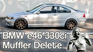 Stock BMW E46 330ci Muffler Delete Brutal Exhaust Sound