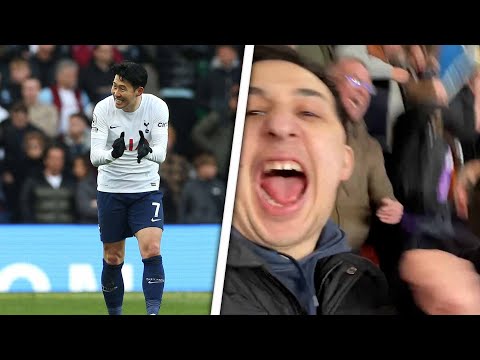 SONNY WITH THE HATTRICK!!!!! Aston Villa 0-4 Tottenham [STADIUM GOAL CLIP]