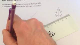 Comment tracer la bissectrice d'un angle 