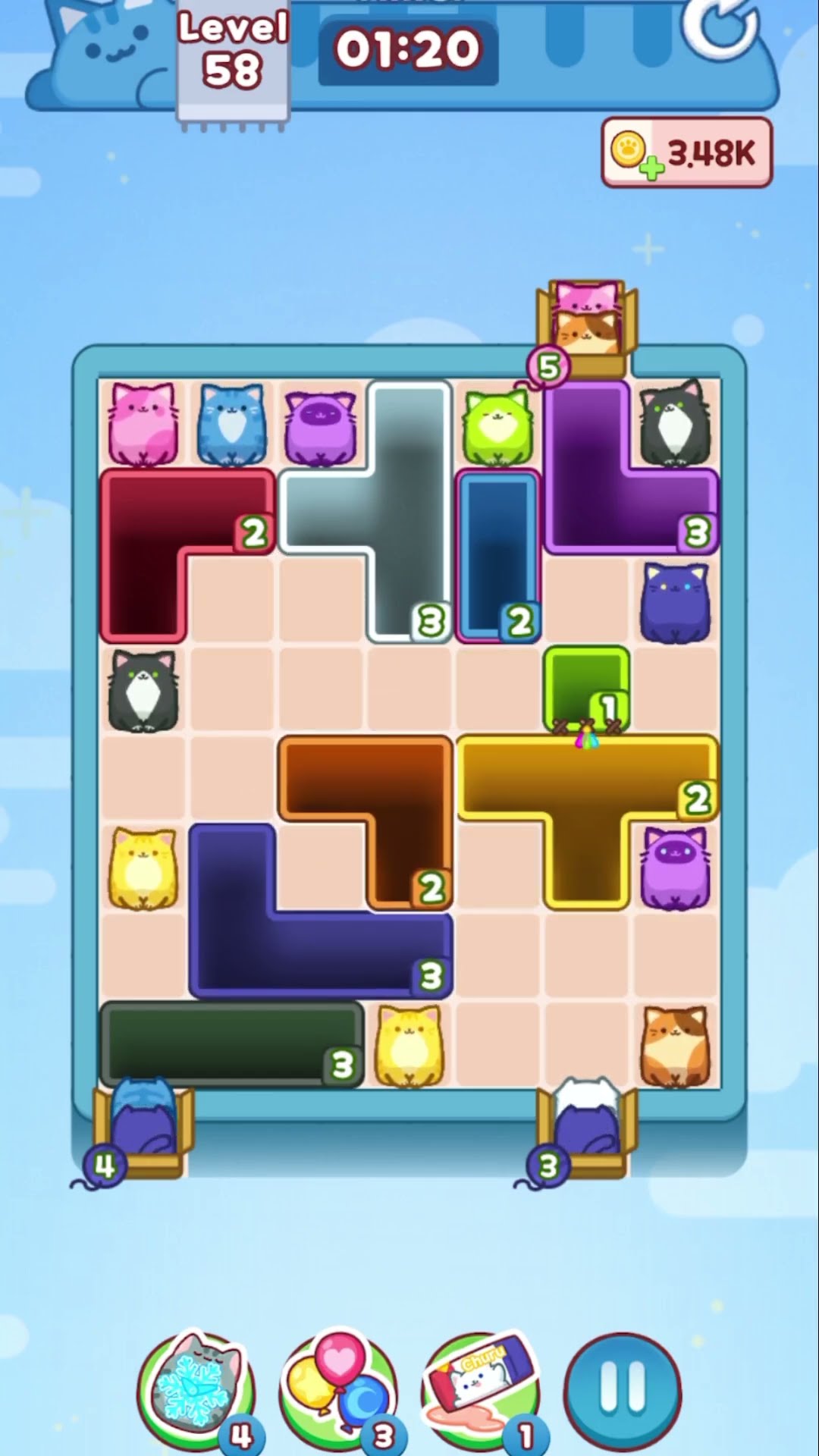 Drop the cat] Level 58 - YouTube