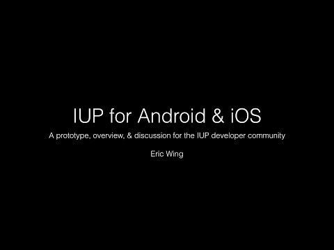 IUP (Portable User Interface) for Android & iOS
