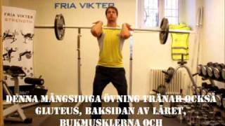 He Fitness Benövning Knäböj Squats Benböj Med Stången På Bröstet