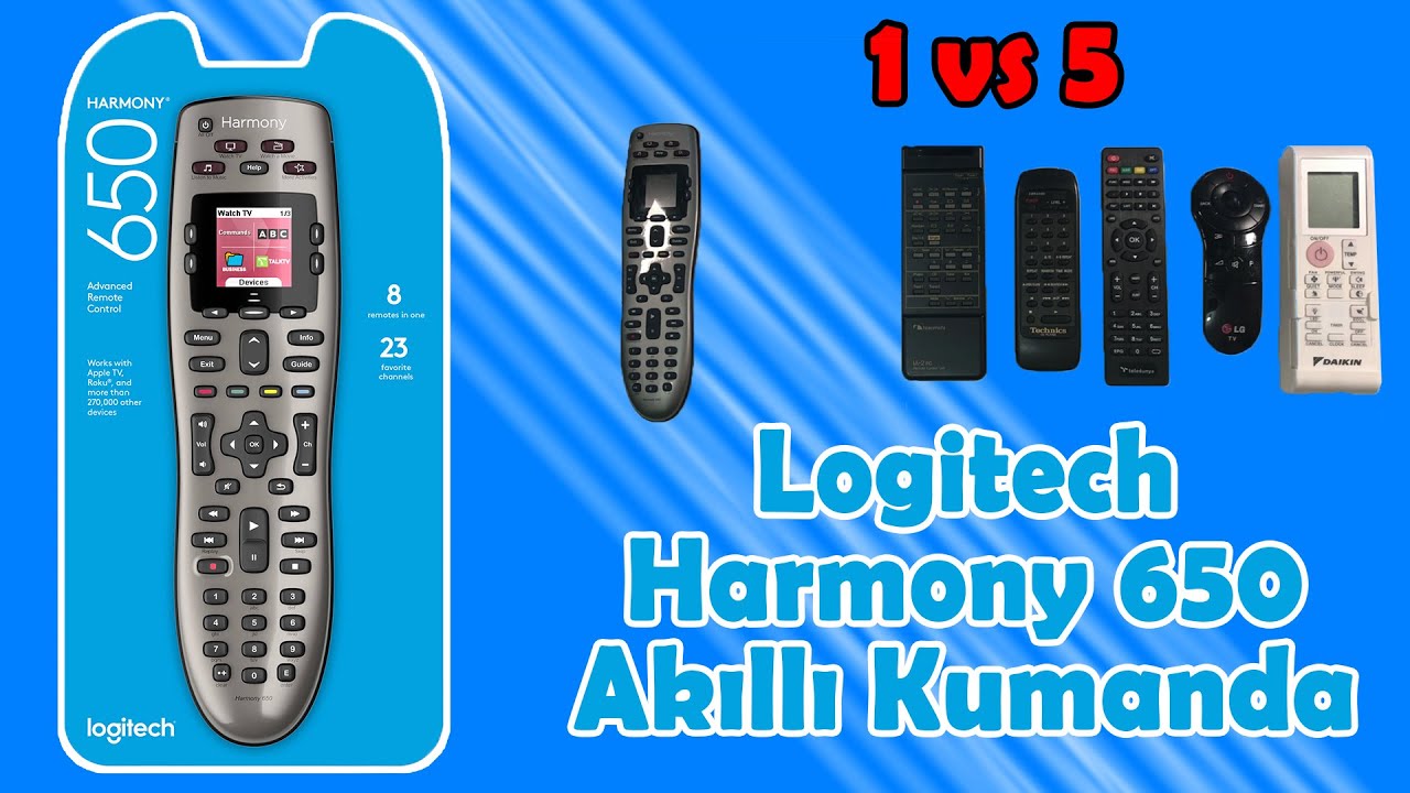 AKILLI KUMANDA - Logitech Harmony 650 - YouTube