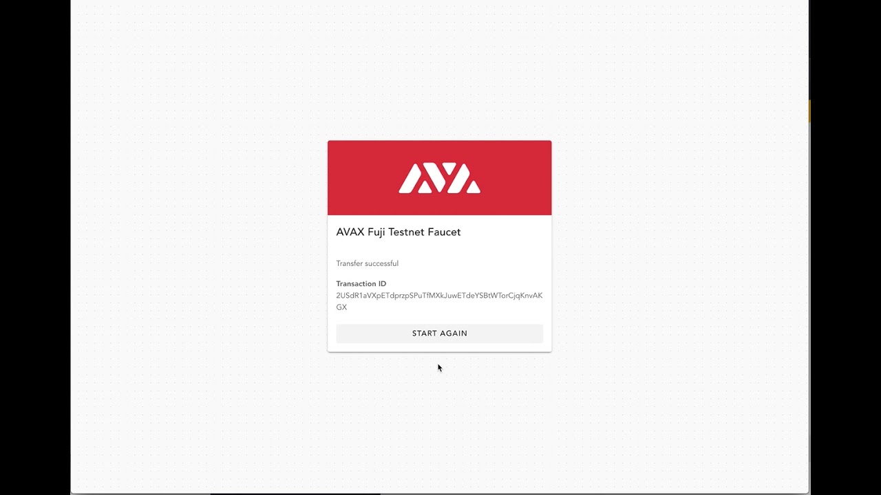 Avalanche Faucet and Wallet In Action