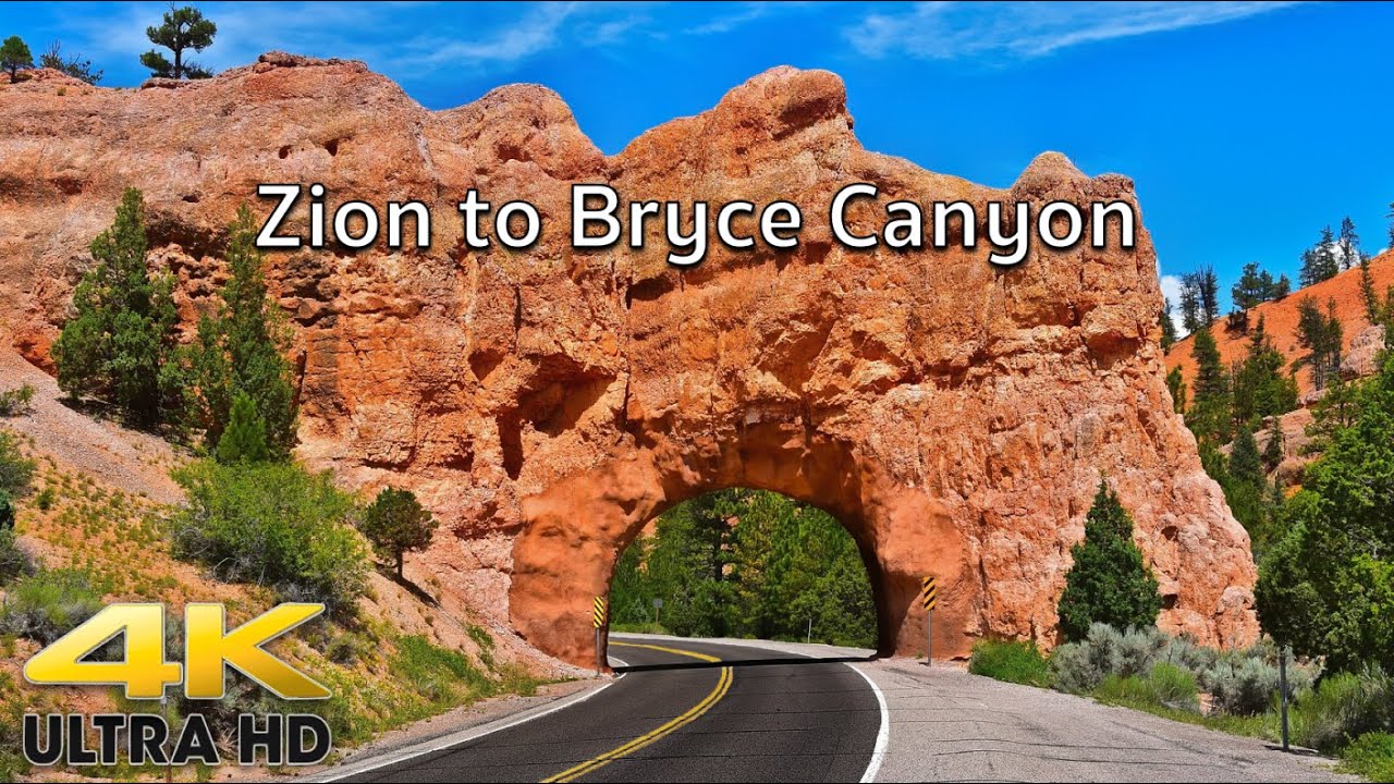 Zion Canyon to Bryce Canyon National Park Utah Scenic Drive and Aerials