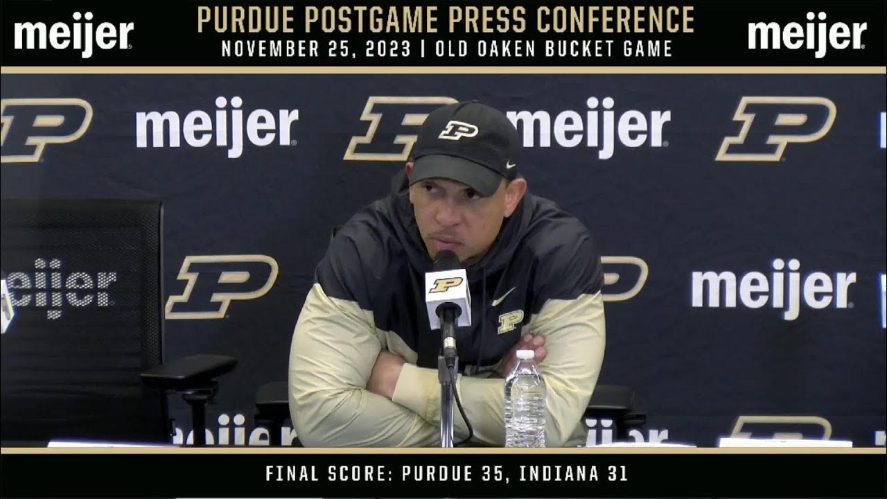 BoilerFootball Postgame Press Conference Old Oaken Bucket Game YouTube
