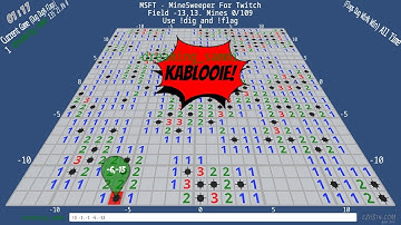 KABLOOIE! On a 27x27 Minefield - MineSweeper For Twitch (MSFT) - Spark Edition