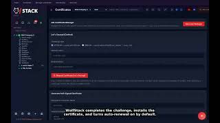 WolfStack: Issue Free SSL Certificates (Wildcard via DNS)