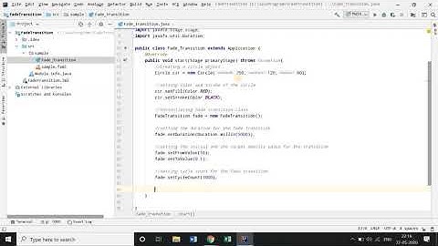 Fade Transition using JavaFx  |  Animation in Java